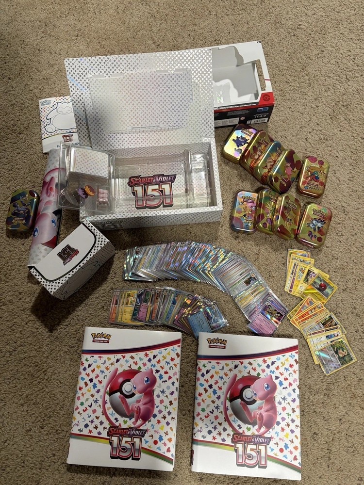 Pokemon 151 Master Set Complete with Multiple Promos Binders Tins Boxes & More!!