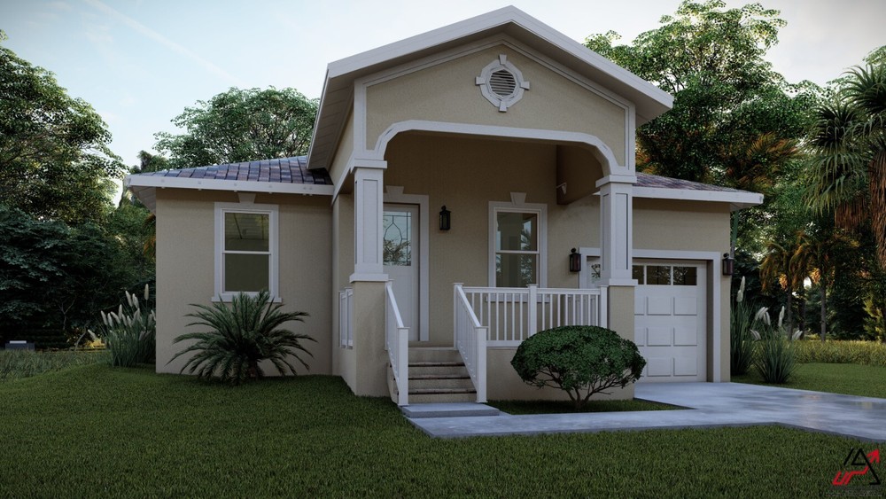 BLUEPRINTS MEDITERRANEAN HOUSE PLAN ARCHUP #124