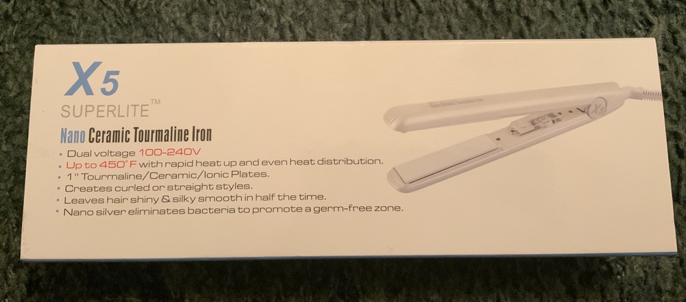 X5 Superlite 1"Ceramic-Ionic Floating Plates Flat Iron+nano silver Antibacterial