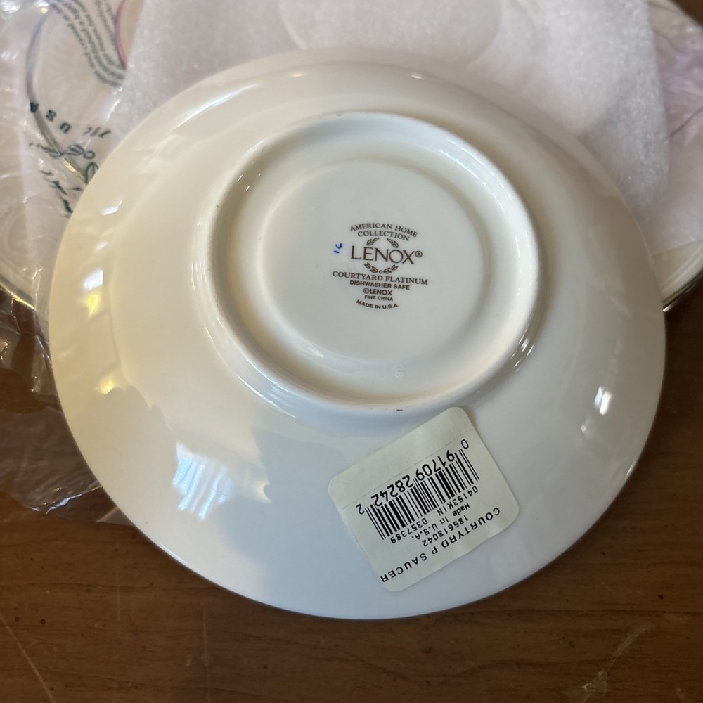Lenox China Courtyard Platinum 5 Piece DINNER Place Setting - NWT