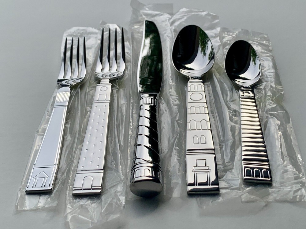 Sasaki Sienna 5 pc Place Setting Stainless Flatware Robert AM Stern Design