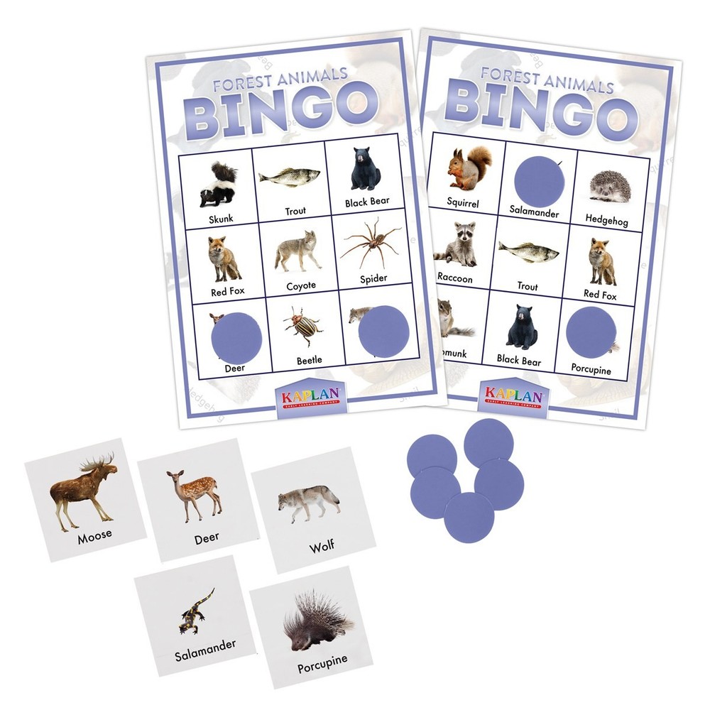 Kaplan Early Learning Forest Animals Bingo Learning Game