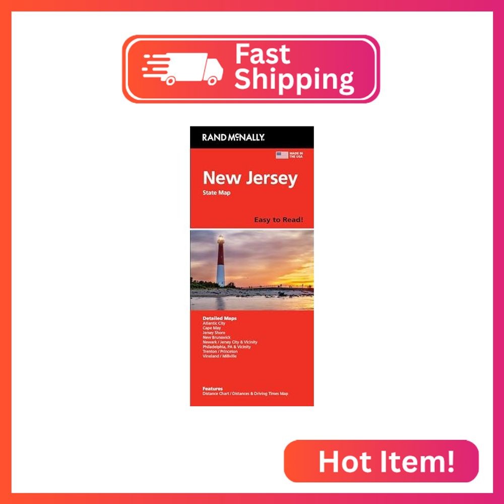 Rand McNally Easy to Read: New Jersey State Map