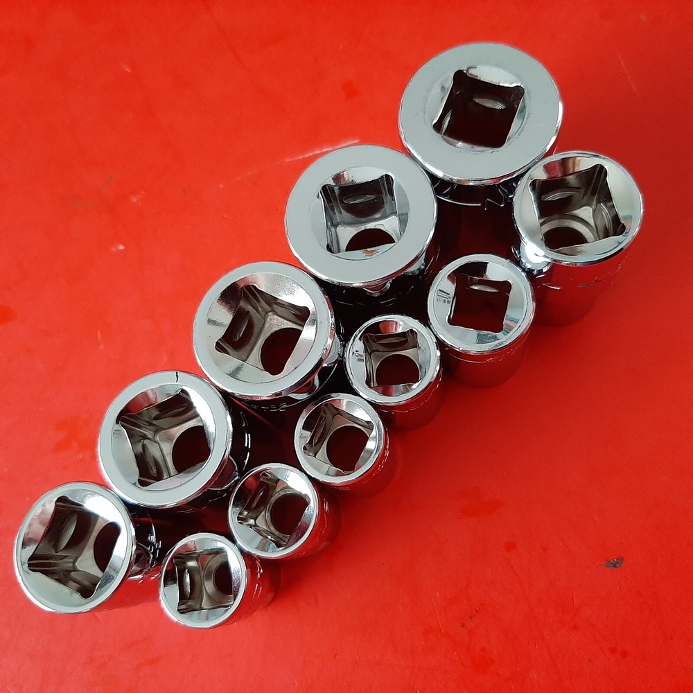 NEW 11 Piece Craftsman 3/8" & 1/2" Drive 8 Point Double Square Socket Set