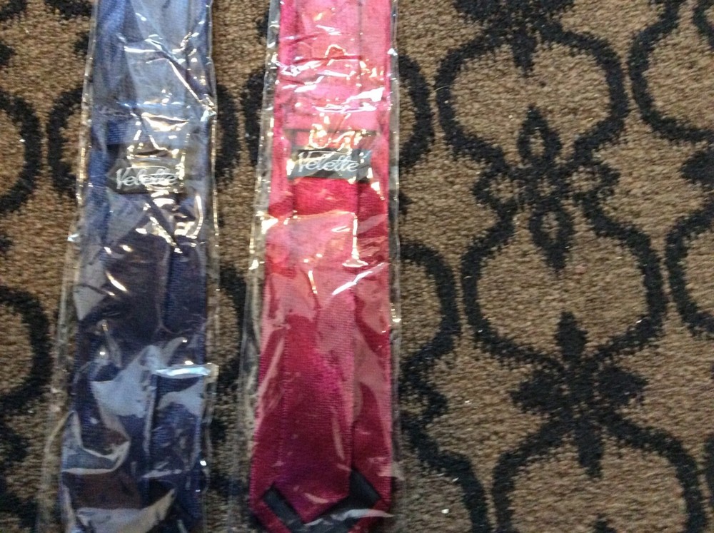 Mens neck ties red and blue set