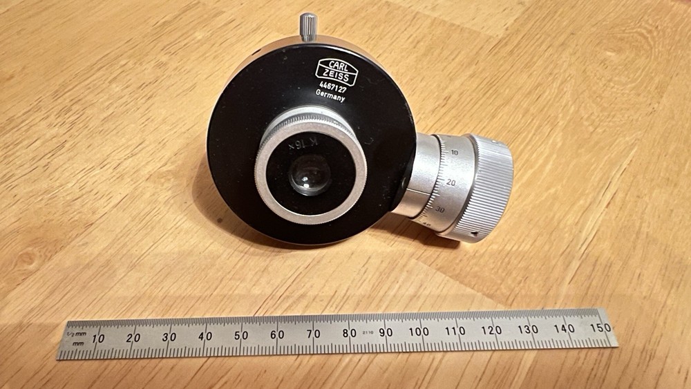 Zeiss microscope eyepiece measuring reticle