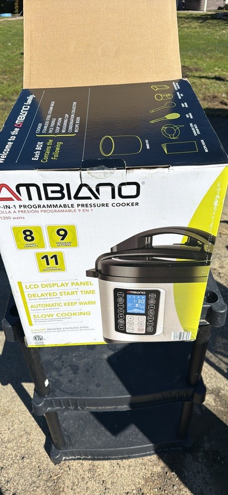 AMBIANO 8 QUART PROGRAMABLE PRESSURE COOKER GT801