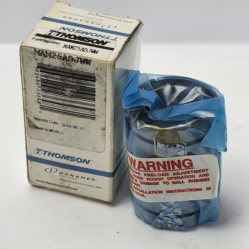 THOMSON MAM25ADJWW CLOSED ROUND RAIL BALL BUSHING