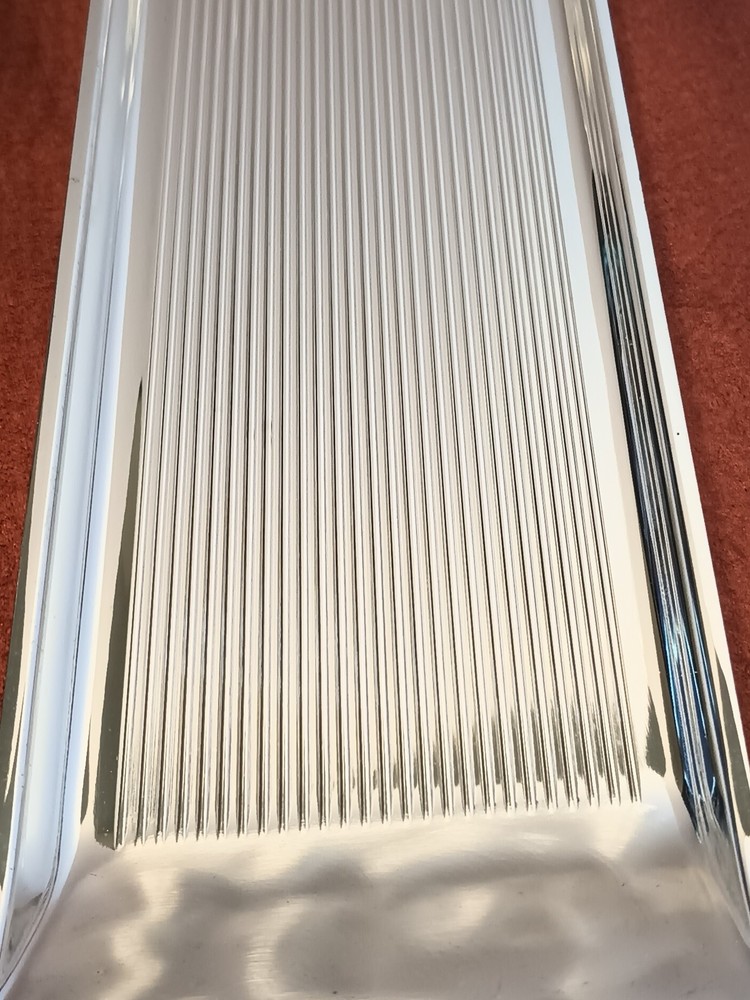 WMF-Ikora German Brushed Silver Plate Rectangle Flat Serving Plate MCM EP Brass