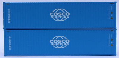 JTC Model Trains 405015 N COSCO 40' Corrugated Side Containers (Pack of 2)