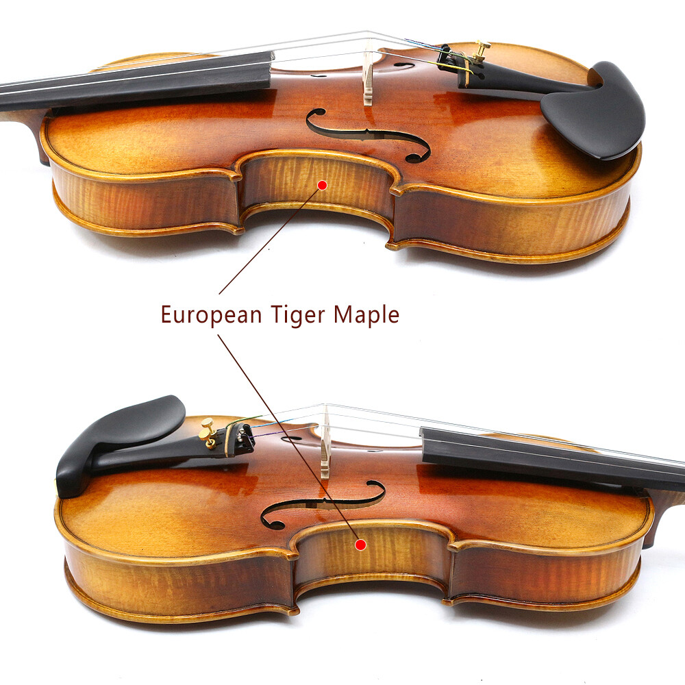 New 4/4 Violin - Premium Flamed Maple, Includes Protective Case