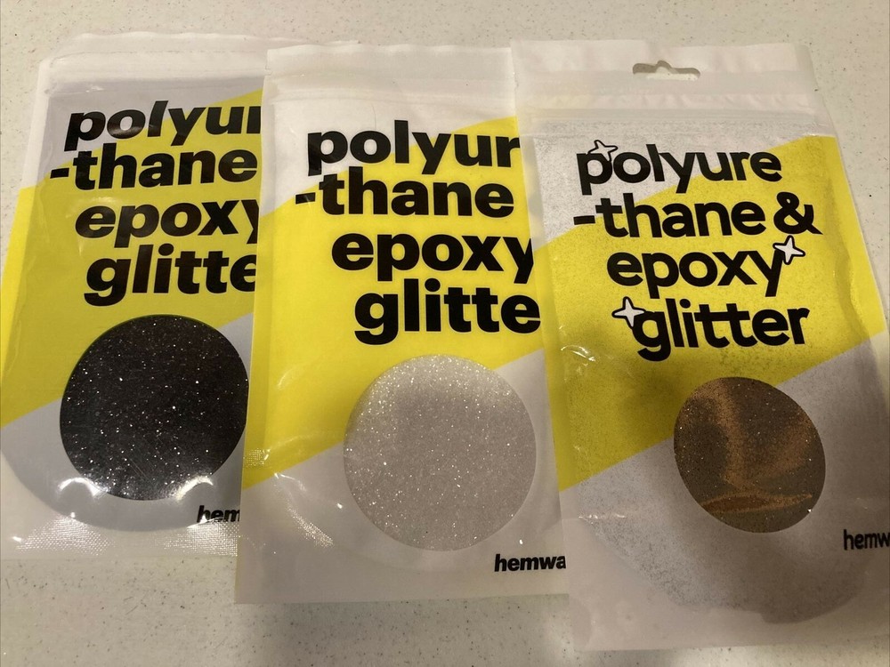 Hemway Polyure-thane & epoxy Glitter Silver, Black, White