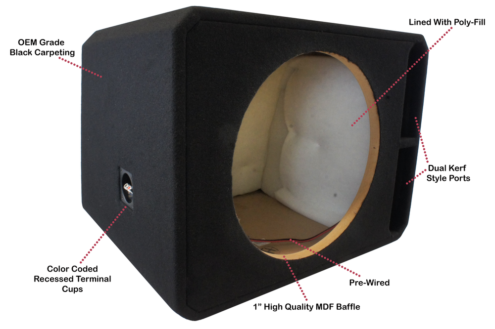 Harmony Audio HA-BV1X18E Universal Single 18" Vented Sub Box Unloaded Enclosure