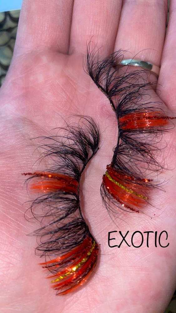 Glitter Mink Lashes, handmade 