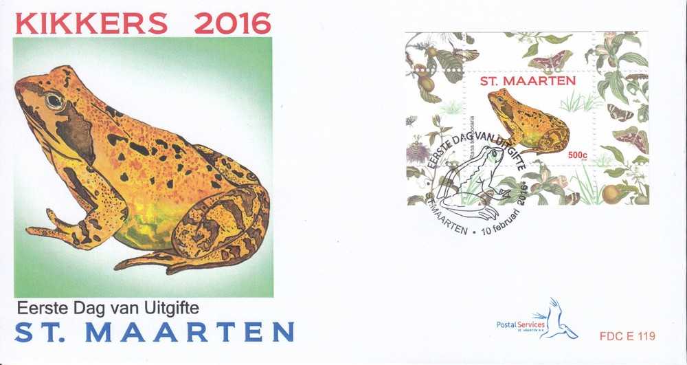 Sint Maarten Issue FDC 2016 (119) Frogs