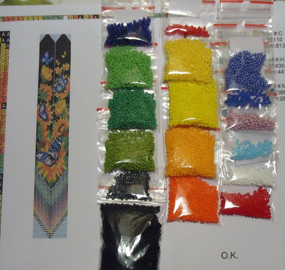 Kit for making a necklace gerdan. Beading Loom Pattern. #C9a1