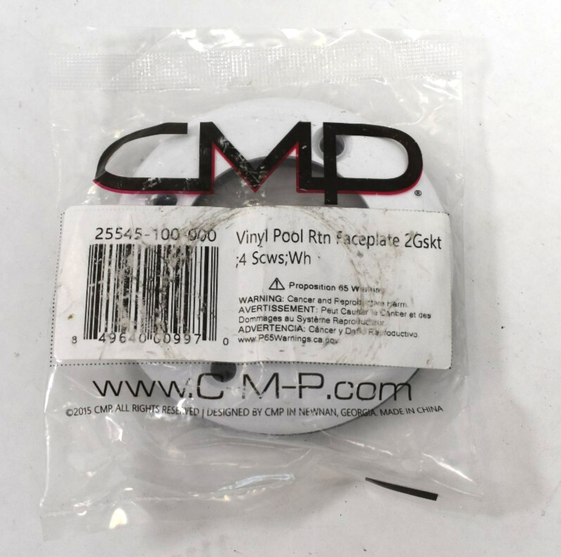 CMP Eyeball Fitting Vinyl Pool return Faceplate Gasket White 25545-100-000