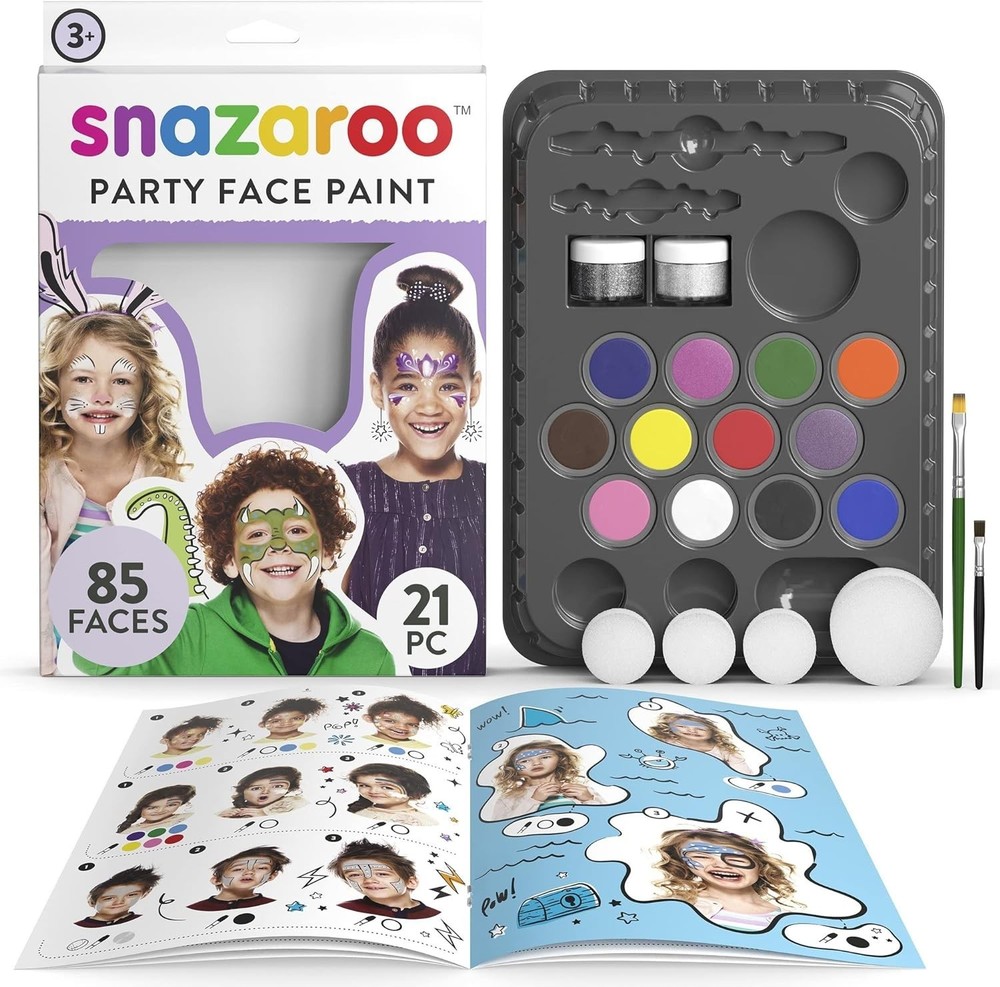 Easy-to-Use Face Painting Set with Step-by-Step Guide