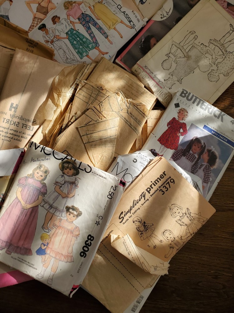 Huge Lot Partial Patterns Envelopes Cut Uncut Scrapbooking Ephemera Junk Journal