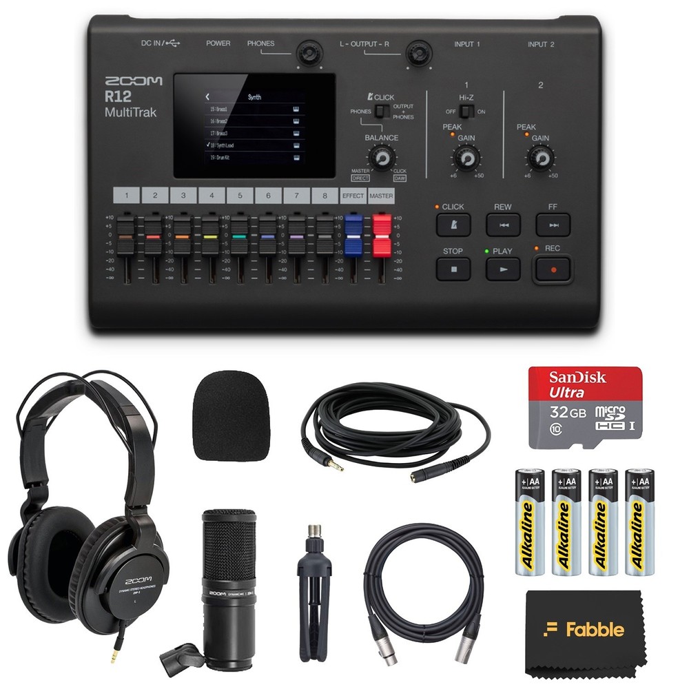 Zoom R12 MultiTrak Portable Recorder Bundle