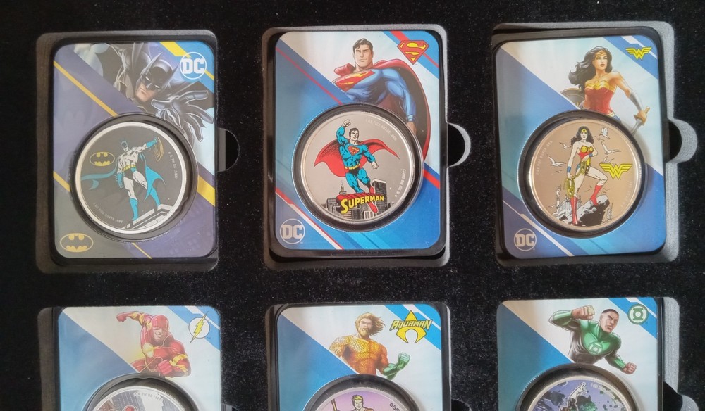 (Original 6 Set) DC Comics $5 1 oz Pure Silver Colorized Coin with TEP – Samoa