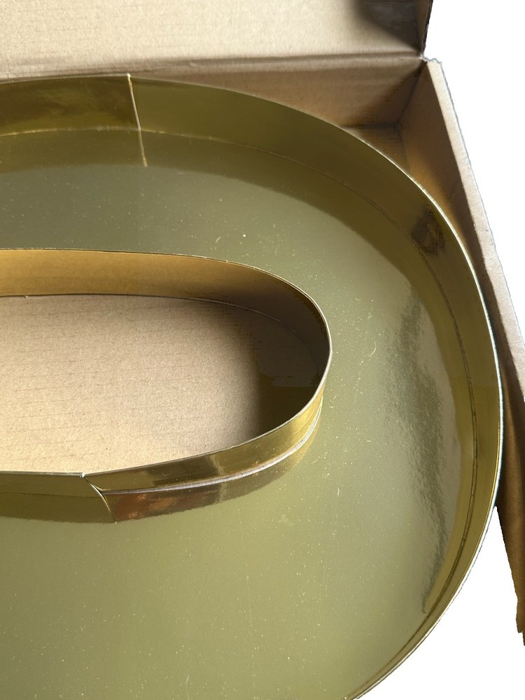 12” Charcuterie Number Box (0, Gold).