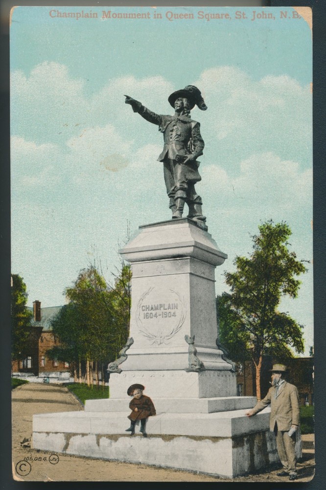 French Village, NB - 1912 Split Ring Cancel on Postcard