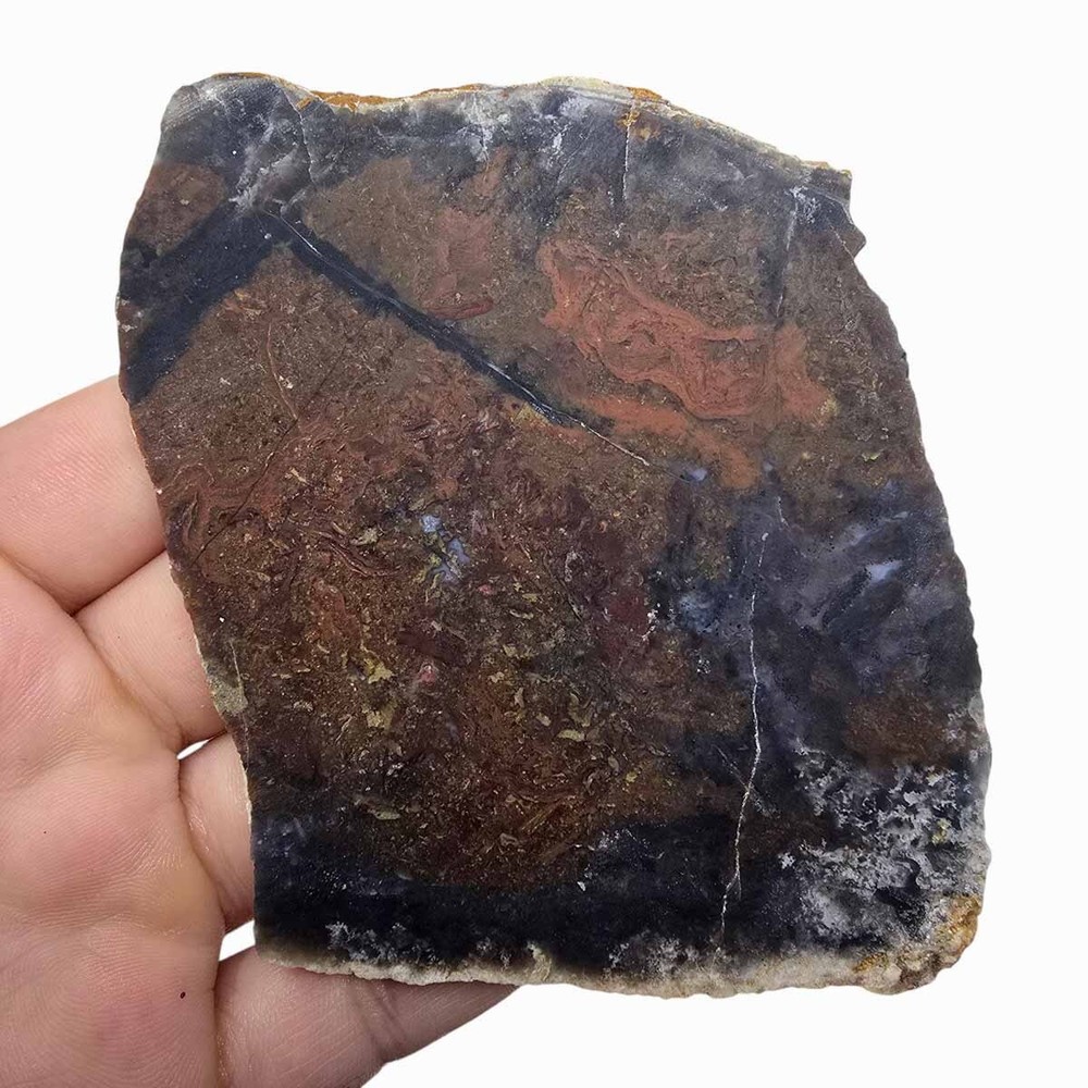 Utah Raspberry Agate Slab Lapidary Stone Slice Cut Rock