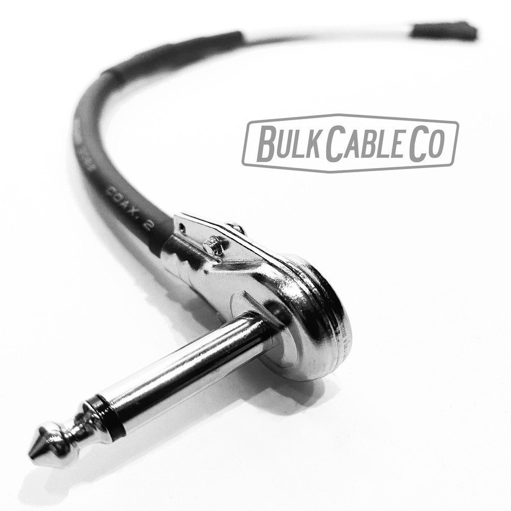 3 FT - Mogami 3082 Combo Amp Speaker Cable - Pancake Plug / Spade - Silver