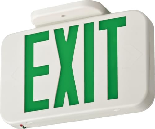 LED Exit Sign - Single-Sided, Switchable Red/Green, Ni-MH Backup Battery, Extra