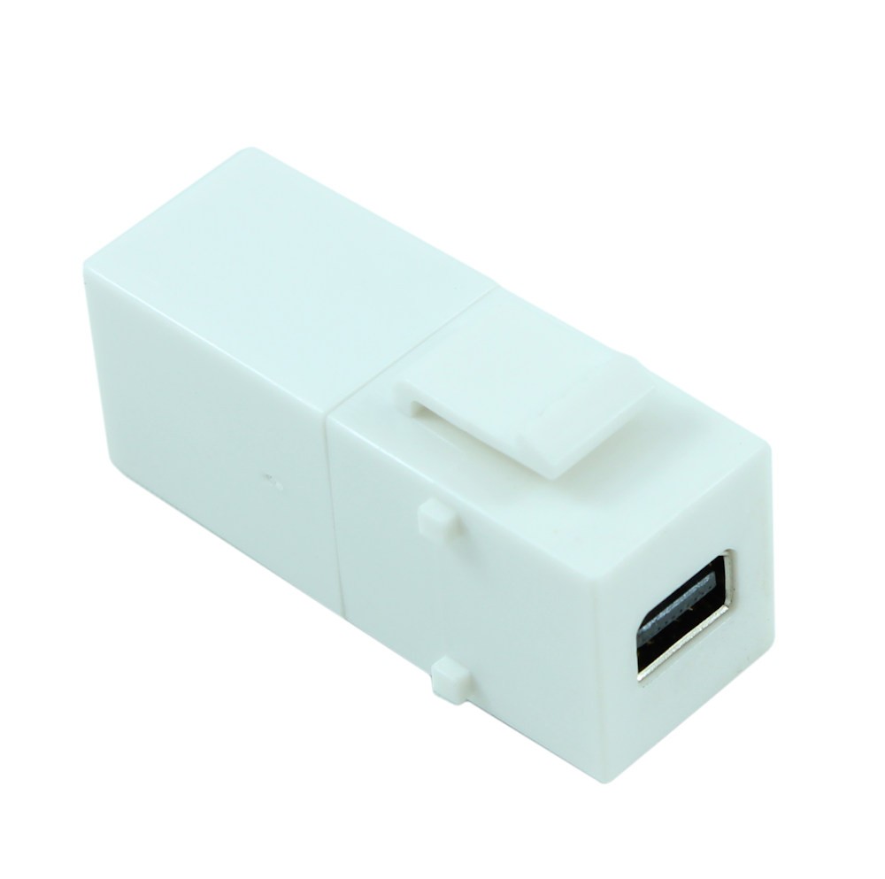 Keystone Jack Wallplate Insert/Coupler Type-Mini DisplayPort F/F White