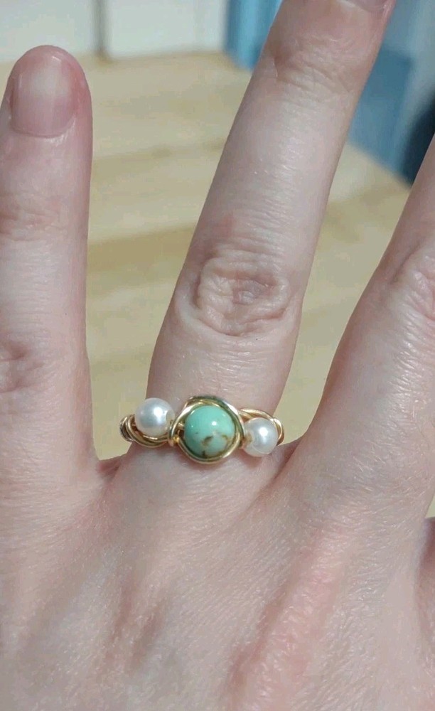 Ocean Breeze Wire-Wrapped Ring