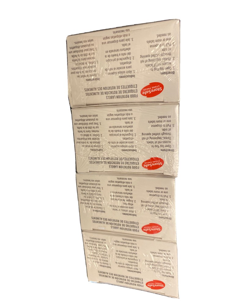 4 Pack Store safe Rotation Labels 1252SL 2SLB250