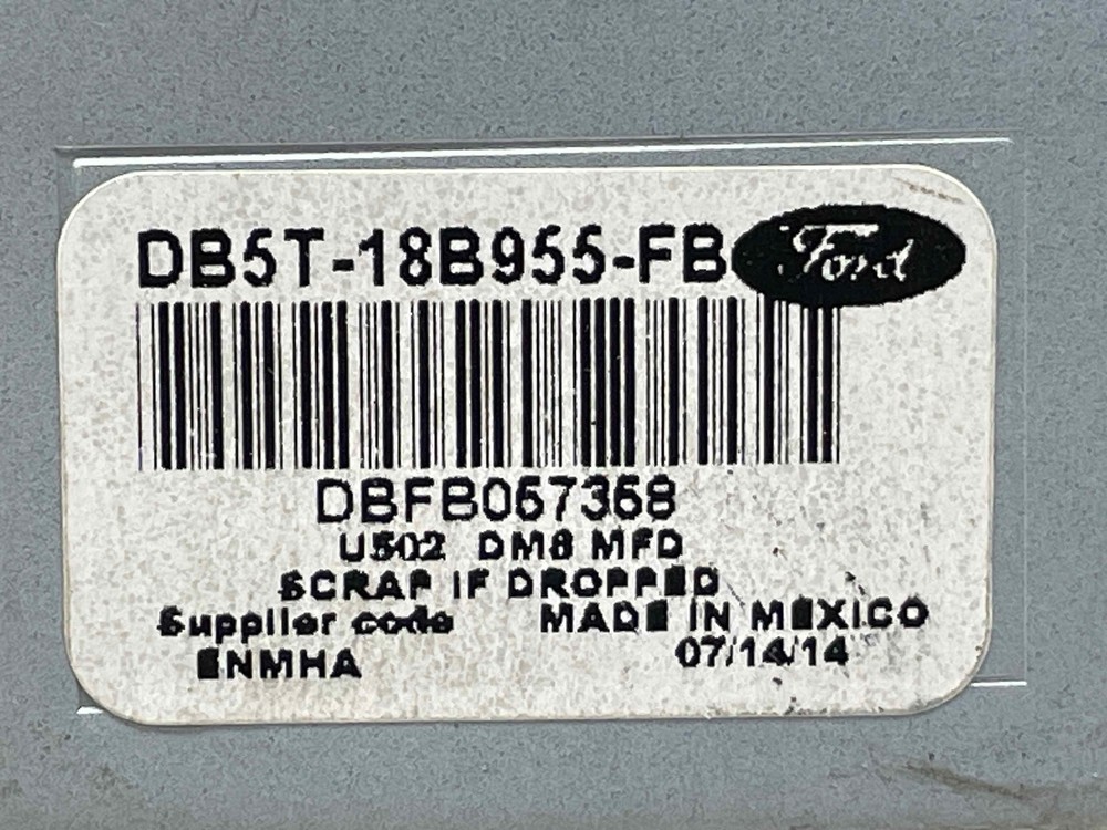 2015 Ford Explorer Information Display 8'' Screen Front OEM DB5T-18B955-FB