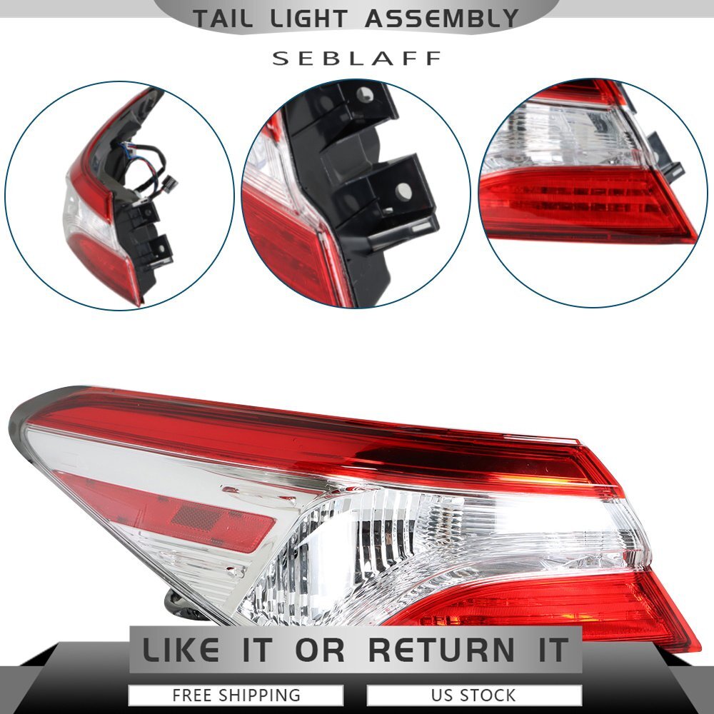 For 2018 2019 2020 Toyota Camry SE LE Left Tail Light Outer Lamp Driver Side
