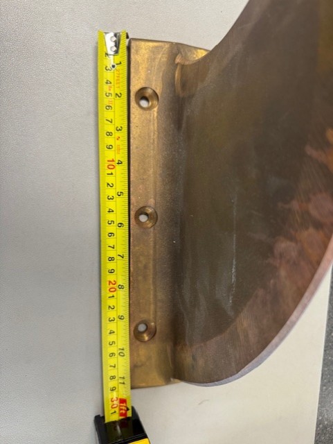 Tracking fin- used on vdrive inboard models 2009-current Bronze Casting