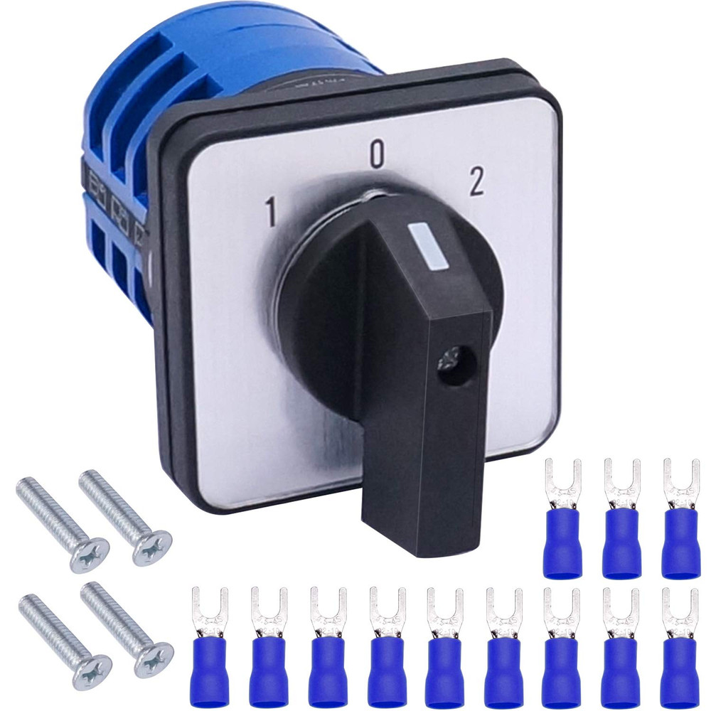 Universal Changeover Switch 32A 690V 3 Position 12 Terminals Latching Rotary ...