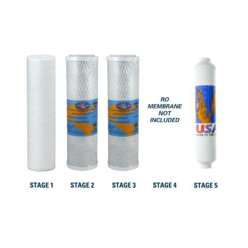 PuROLine PL50T50 RO Replacement Filter Kit (Membrane Sold Separately)