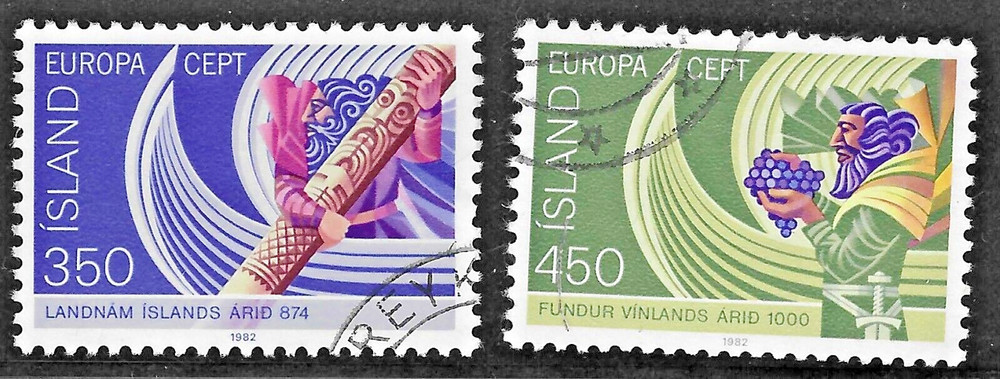 Iceland (1982) - Scott # 554 - 555,    Used