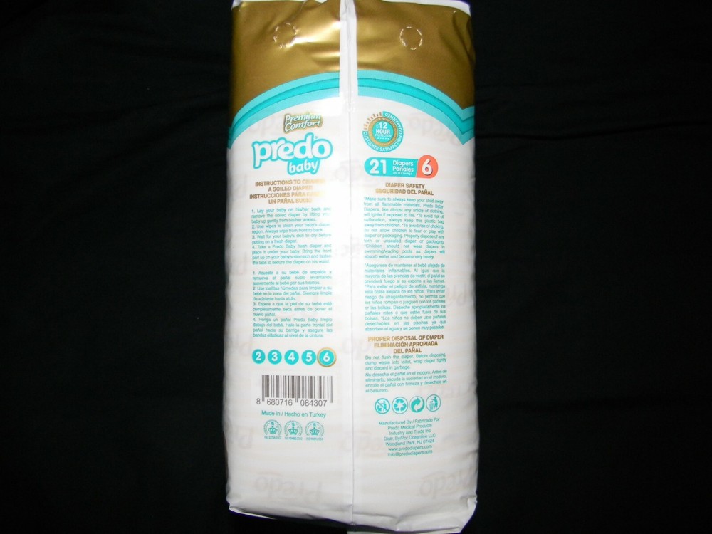 4 sample Predo baby size 6 over 35+Lbs