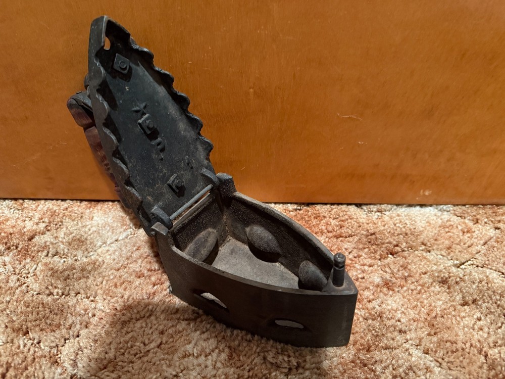 Vintage Coal Sad Iron with Wood Handle