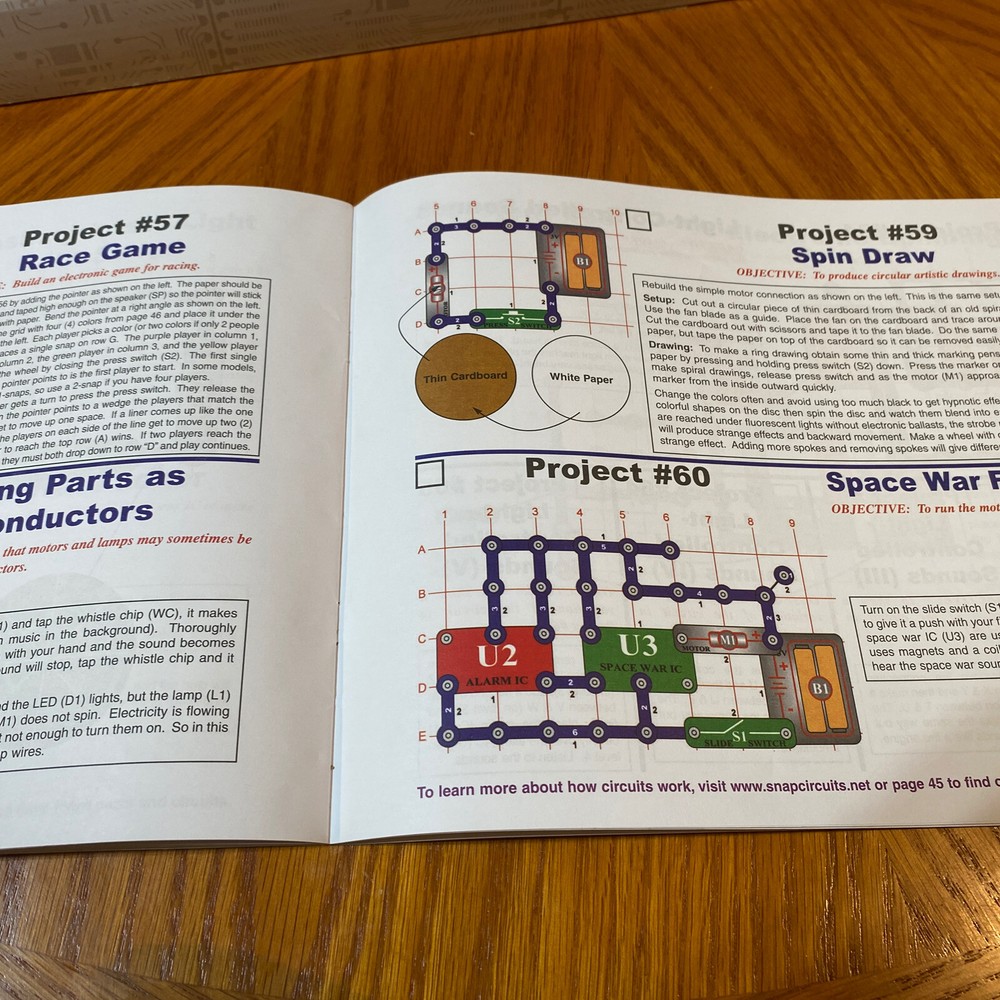 Elenco Electronic Snap Circuits Experiments 1-101 46 Pages