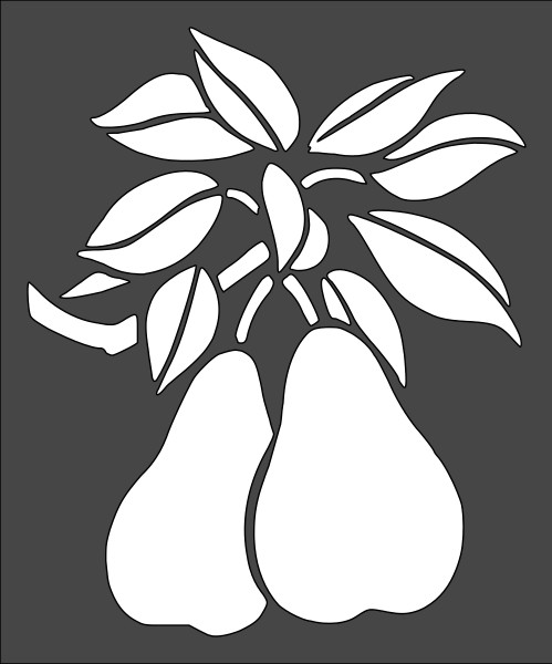 8"x9.5" Clear Plastic Stencil - Fruit (SA512)-