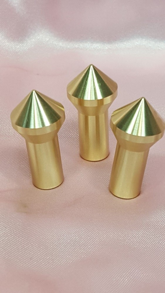 Gunsmith Tools - 3 Brass Muzzle Laps - Rifle Or Pistol Crowning - Lapping Crown