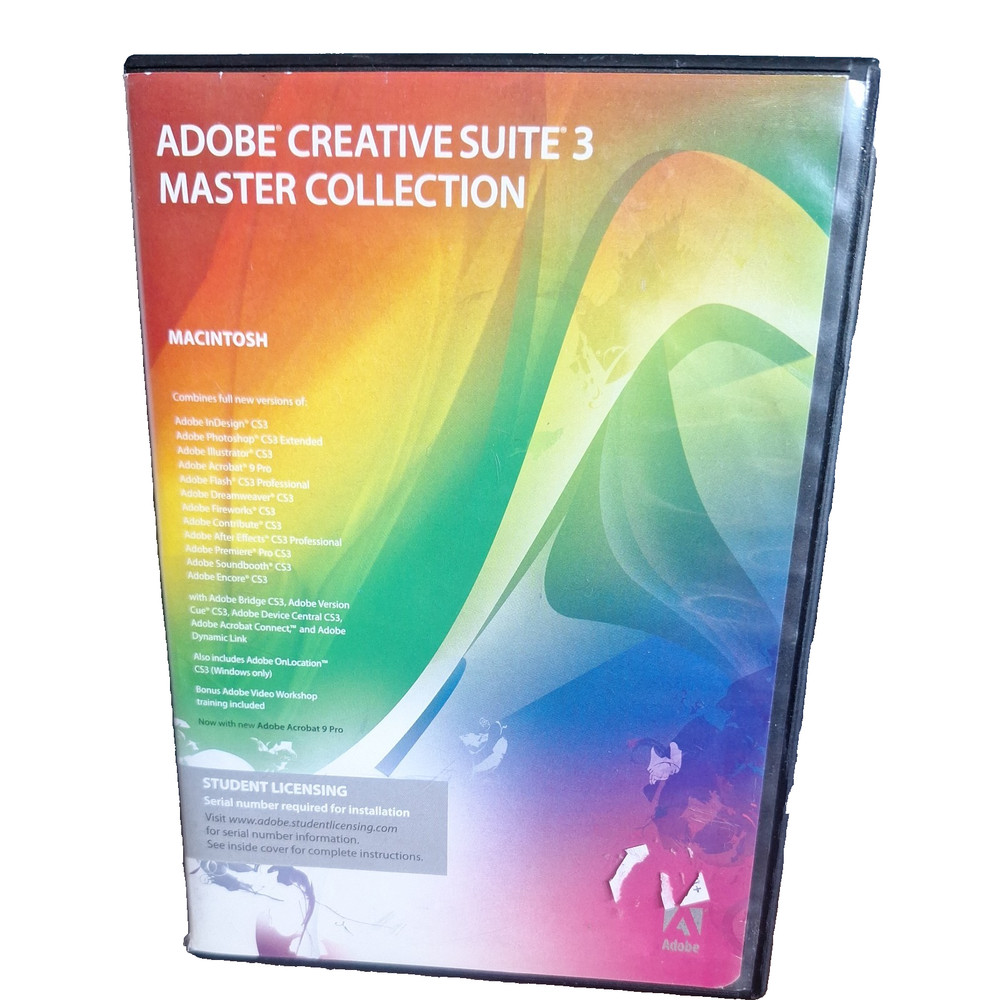 Adobe Creative Suite 3 Master Collection Mac Windows Untested