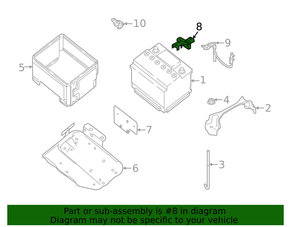 Genuine Nissan Battery Current Sensor 244G0-5RA1A