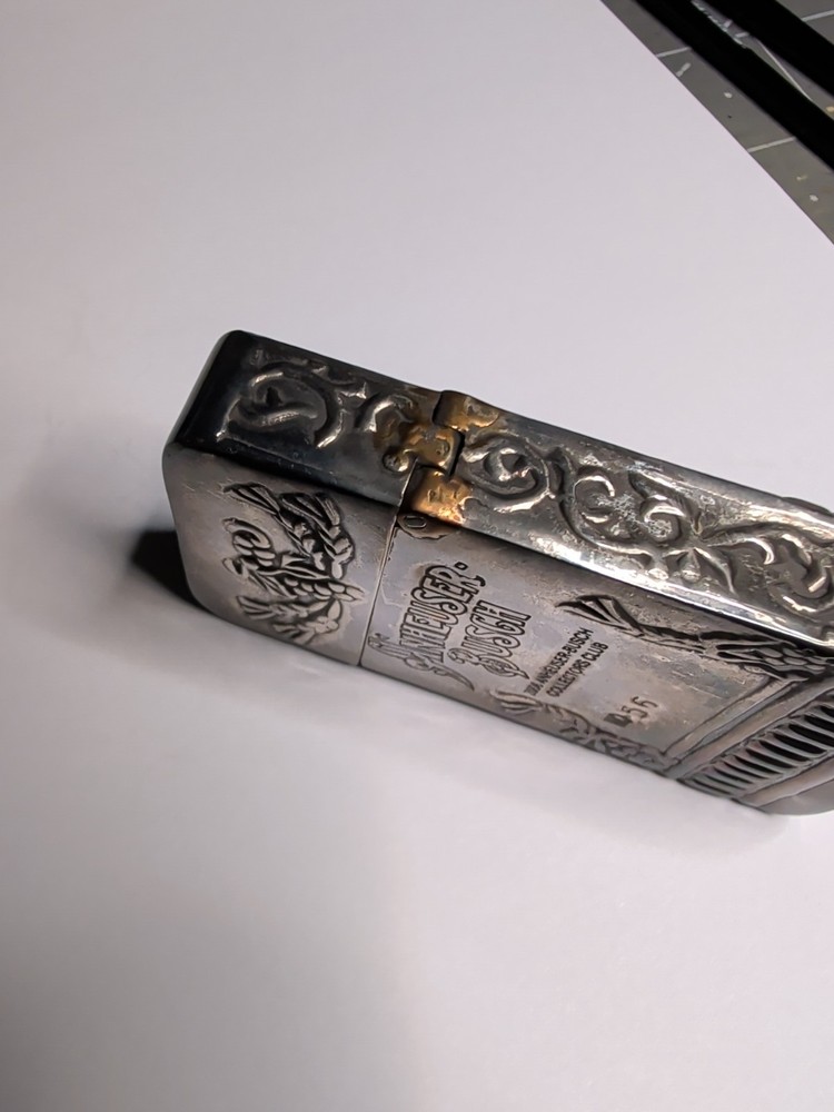 Anheuser-Busch Eagle Silver Match Safe with Original Box With Certificate. No 56