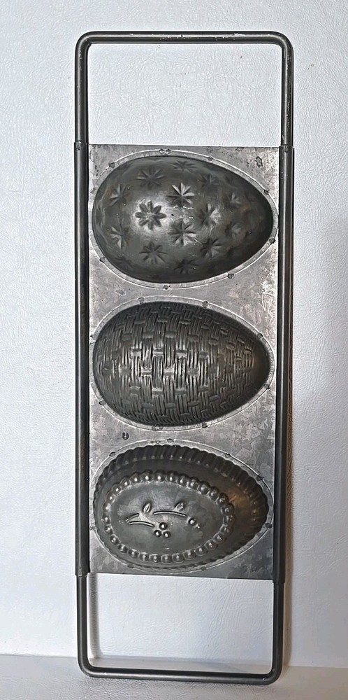 Triple Easter Egg Chocolate Candy Mold, Ready To Use Or Hang For Kitchen Decor