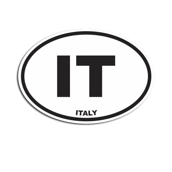 Italy Oval Sticker Decal