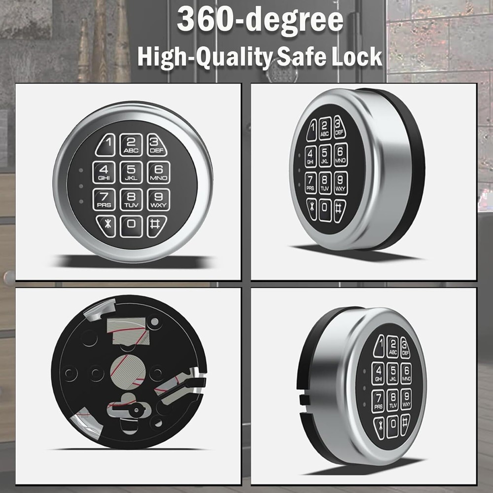 Gun Safe Lock Replacement Swingbolt Lock Chrome Digital Keypad Electronic Lock